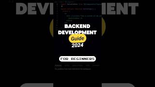 How to get into Backend Development in 2024 coding backenddeveloper programming [upl. by Mannie]