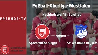 Sportfreunde Siegen gegen SV Westfalia Rhynern 10 10 [upl. by Yaf]