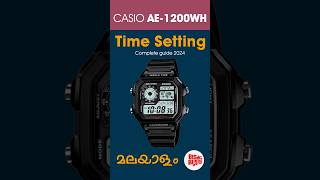 CASIO AE1200WH Time setting shorts malayalam watch casiowatch budgetwatch [upl. by Aryn]