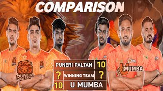 U MUMBA VS PUNERI PALTAN Team Comparison  Pro Kabaddi Season 11  Kabaddi Sport [upl. by Cirdet]