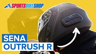 Sena OutrushR flipfront motorcycle helmet and intercom review  Sportsbikeshop [upl. by Eceeryt]