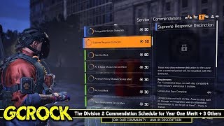 The Division 2 Commendation Schedule for Year One Merit  3 Others [upl. by Llecrad]