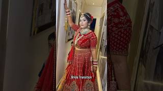 Bride Transition ytshort bridalmakeup transition thesurbhiofficial08 professionalmakeupartists [upl. by Boff]