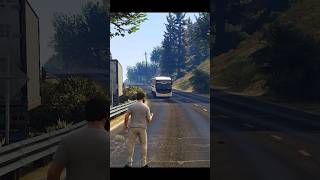 Michael Blast The Factory Workers Bus in GTA5 [upl. by Yssor]