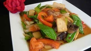 Thai Spicy Basil  Thai Pad Krapow Recipe  Show Me The Curry [upl. by Nerred]