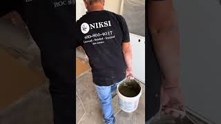 Giving Old Fireplace A New Look 🔥 pov diy viral fireplace shorts construction [upl. by Apurk]