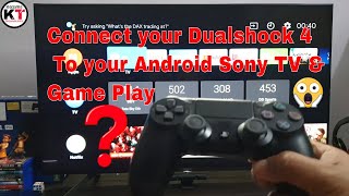 How to Connect your Dualshock 4 to your Android Sony TV Or Any Android TV in Hindi India 2020🔥🎮 [upl. by Nyrad]