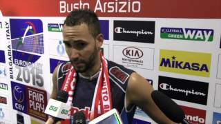 Eurovolley 2015  Intervista ad Osmany Juantorena [upl. by Burkle]