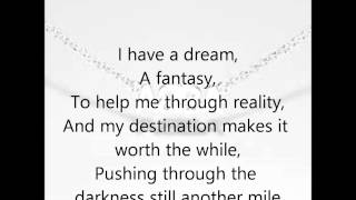 Abba I Have A Dream Lyrics [upl. by Nossyla]