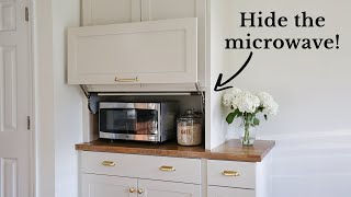 DIY Appliance Garage to Hide the Microwave or Small Appliances [upl. by Nilhsa]