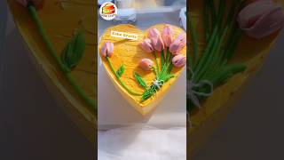 Create a Beautiful Chiffon Cake with Bean Cream Tulip Flowers  Cake Decorating Tutorial [upl. by Hewett977]