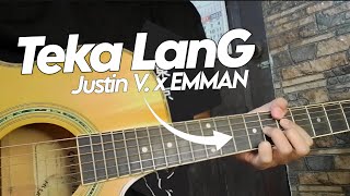 quotTeka Langquot by EMMAN  Justin Vasquez cover Guitar tutorial [upl. by Solnit397]