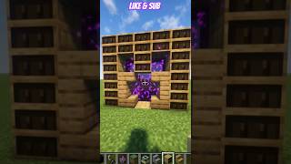 Minecraft Creeper Nether Portal 💜 Makeover with Chiseled Bookshelf Blocks shorts [upl. by Sibella59]