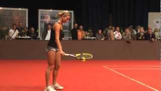 Sesil Karatantcheva service game vs Zuzana Luknarova  Porsche Tennis Grand Prix 2012 [upl. by Birdella641]