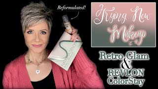 Trying New Makeup Retro Glam Palette amp Revlon ColorStay Reformulated [upl. by Tacy173]