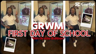 Grwm first day of school 6th grade edition🖤🩶🤍 [upl. by Englebert877]