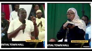 quotNi CABINET ya WAZEE TUPUquot QADRA HUSSEIN of MO RADIO GRILLS Pres Ruto in the Mombasa Townhall [upl. by Lynad580]