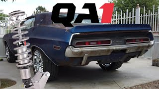 QA1 Rear Coilover suspension kit install for 1971 Dodge Challenger RT [upl. by Ahsemik]