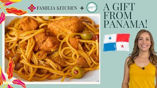 Pollo Guisado with Spaghetti  Panamanian Recipe  Collaboration with familiakitchencom [upl. by Iseabal]