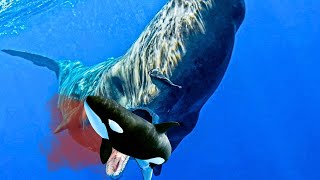 This is Why Orcas Are Afraid of Sperm Whales [upl. by Annawoj]