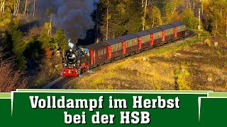 Volldampf im Herbst bei der HSB [upl. by Madel]