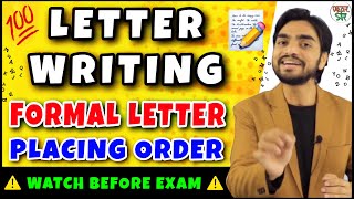 Letter Writing in English Trick  Letter on Placing Order  Letter Writing in HindiEnglishFormat [upl. by Eihtur]