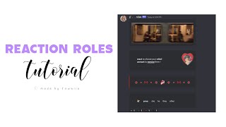 discord tutorial — reaction roles [upl. by Aicital120]