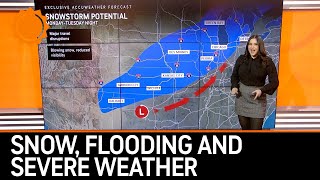 Vigorous Storm to Bring Snow Severe Weather and Flooding  AccuWeather [upl. by Castorina]