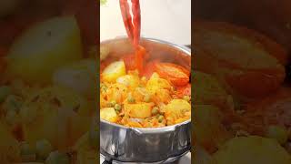 10 minutes Aloo Matar recipe  super unique bharatzkitchen shorts [upl. by Htiekram968]