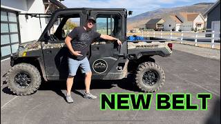 Changing the Belt on My 2023 Polaris Ranger [upl. by Urbai121]