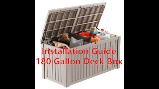 180 Gallon Deck Box How to Assemble [upl. by Dorion505]