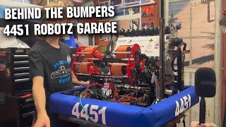 4451 ROBOTZ Garage  Behind the Bumpers  FRC CRESCENDO Robot [upl. by Hardden]