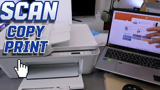 How to Scan Print and Copy Using the HP Deskjet 4100e 4120e4130e Printer [upl. by Saleem]