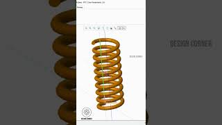 How to create a helical spring in Creo Parametric shorts helicalspring mechanicaldesign design [upl. by Goda]