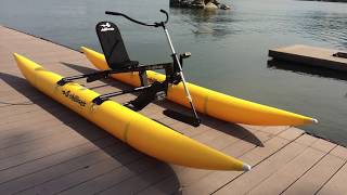 Easy to assemble and carry  Bikeboat Rec  Chiliboats Waterbike [upl. by Kristan]