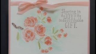 Stampin Up Indescribable Gift Watercolor Rubber Stamp Technique [upl. by Limak955]