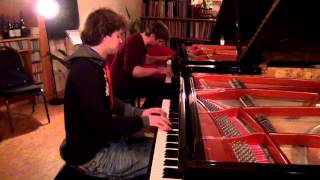 Birdy  People Help The People Two Piano Cover [upl. by Kcinimod]