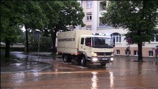 Hochwasser 2013 EinsatzfahrzeugTechnischeGruppe ETG DRK Gera [upl. by Ogu]