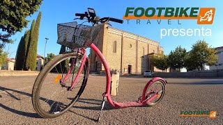 Footbike Travel a Volpago del Montello  Kickbike City G4 [upl. by Htidra679]