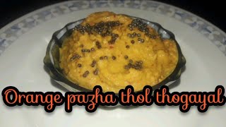 Orange pazha thol thogayal  WASTE TO TASTE  Orange recipes  Mambalam Maamis [upl. by Leynwad]