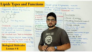 Lipids Structure types and Functions Part 2 [upl. by Valdis]