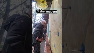 Giebel mauern maurer bricklayer handwerk bau shortvideo [upl. by Aras]