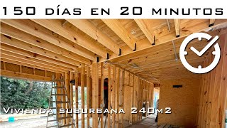 Construcción completa de una vivienda de madera Resumen del proceso constructivo [upl. by Maltzman]