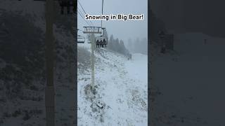 FINALLY it’s snowing in Big Bear snow bigbear snowboarding [upl. by Afra]