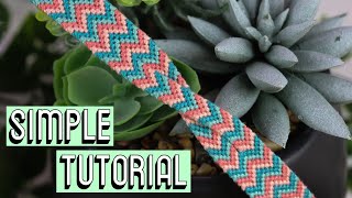 TWISTED CHEVRON TUTORIAL CC  Friendship Bracelets [upl. by Wat]