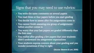 Assessment Using Rubrics [upl. by Leanatan]