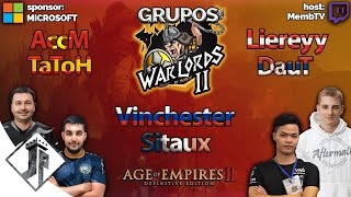 WARLORDS 2  AccM vs TaToH  Liereyy vs DauT  Vinchester vs Sitaux Ronda 4  Dia 9 [upl. by Ahsikcin]