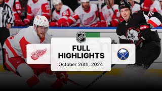 Red Wings at Sabres  October 26 2024  NHL Full Game Highlights [upl. by Goles991]