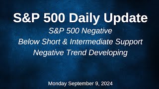 SampP 500 Daily Market Update for Monday September 9 2024 [upl. by O'Doneven147]