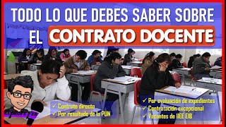 📢👉TODO LO QUE DEBES SABER SOBRE EL PROCESO DE CONTRATACION DOCENTE [upl. by Enneicul18]